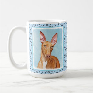 Caneca De Café Pintura De Cão Faraó - Arte De Cão Original
