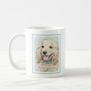 Caneca De Café Pintura de Cocker Spaniel Buff - Arte de Cão Orig