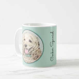 Caneca De Café Pintura de Cocker Spaniel Buff - Arte de Cão Origi