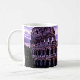 Caneca De Café Pintura de Coliseu em Roma no pôr do sol