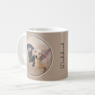 Caneca De Café Pintura de Dachshund (Suave) - Arte Original de C