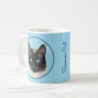 Pintura de Gatos Siameses - Arte de Gato Original