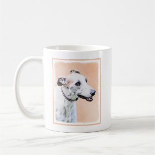 Caneca De Café Pintura de Greyhound - Arte de Cachorro Original