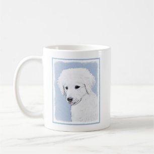 Caneca De Café Pintura de Kuvasz - Arte Cão Original Bonita