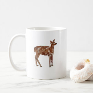 Caneca De Café Pintura de Natal do Baby Deer Wilderness