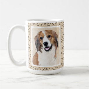 Caneca De Café Pintura De Nederlandse Kooikerhondje - Arte De Cã