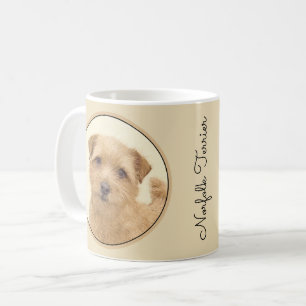 Caneca De Café Pintura de Norfolk Terrier - Arte de Cachorro Orig
