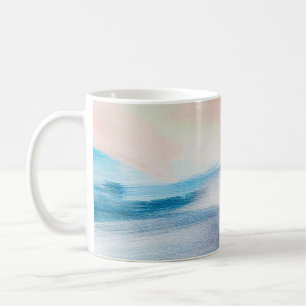 Caneca De Café pintura de óleo de abstrato, textura de canvas.