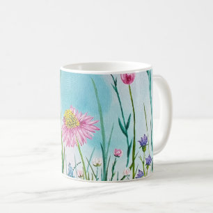Caneca De Café Pintura de óleo de jardim primavera 