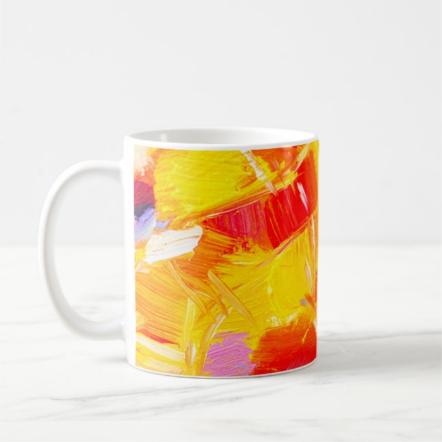 Caneca De Café pintura de óleo de textura pintura de fruta flora  (Esquerda)