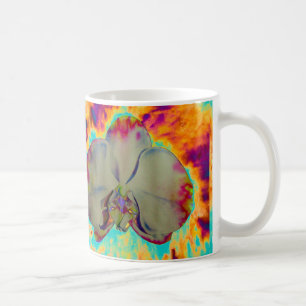 Caneca De Café Pintura de orquídea Elegante de abstrato de aquare