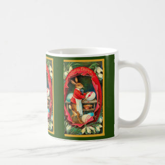Caneca De Café Pintura de Ovos de Páscoa Páscoa de Vintagem Verme