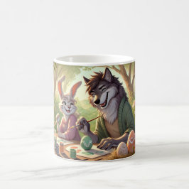 Caneca De Café Pintura de Ovos em Páscoa - Divertimento de Arte e