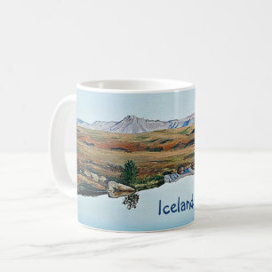 Caneca De Café Pintura de paisagem da lembrança de Islândia das