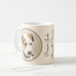 Caneca De Café Pintura de Parson Jack Russell Terrier - Arte Cani