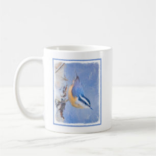 Caneca De Café Pintura De Pássaros Original De Raça Vermelha