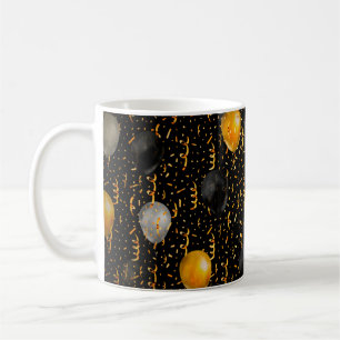 Caneca De Café Pintura de pincel. Canvas artística. Arte petrol