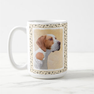 Caneca De Café Pintura de Ponteiro - Arte de Cão Original Bonita