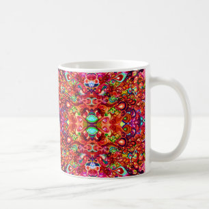 Caneca De Café Pintura de redemoinho abstrato colorido fofo