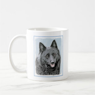 Caneca De Café Pintura de Schipperke - Arte de Cachorro Original