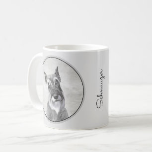 Caneca De Café Pintura de Schnauzer (Giant) - Arte Canina