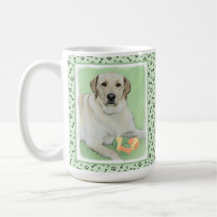 Caneca De Café Pintura de Tênis e Retriever Amarelo