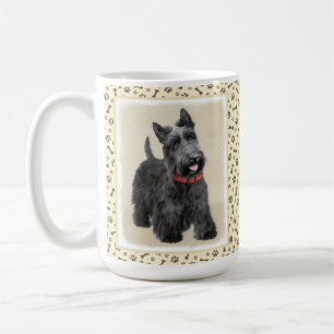 Caneca De Café Pintura de Terrier escocês - Arte de cão original 
