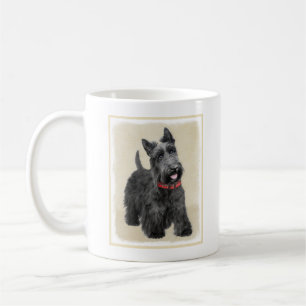 Caneca De Café Pintura de Terrier escocês - Arte de cão original 