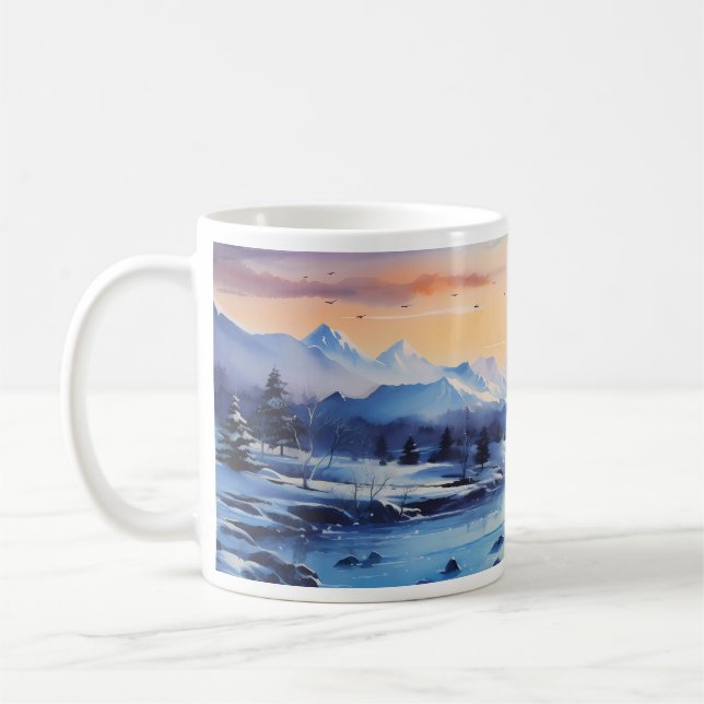 Caneca De Café Pintura de Tinta Inverna (Esquerda)