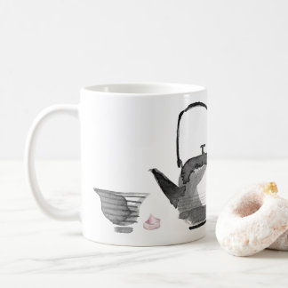 Caneca De Café Pintura De Tinta Sumi-e Com Cotação Zen
