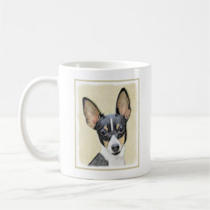 Caneca De Café Pintura de Toy Fox Terrier - Arte de Cachorro Orig