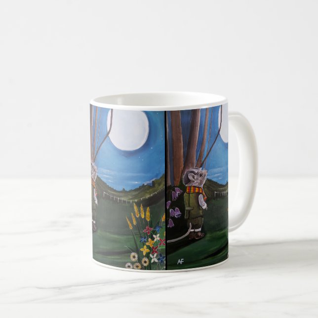 Caneca De Café Pintura Desejando a Lua por Alfred Fox (Frente Esquerda)