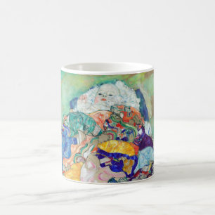 Caneca De Café Pintura do Baby Cradle por Gustav Klimt