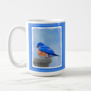 Caneca De Café Pintura do Bluebird - arte original do pássaro