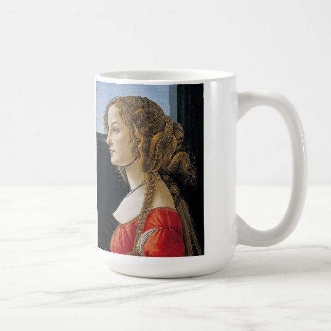 Caneca De Café Pintura do renascimento de Botticelli (Direita)