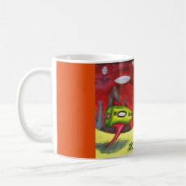 Caneca De Café Pintura em Aquarela Ficção Científica Arte Dimensi
