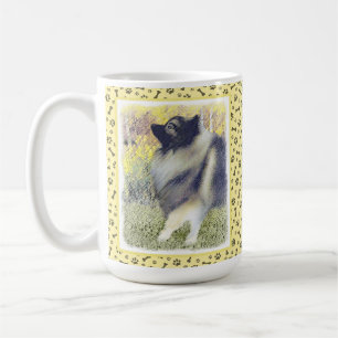 Caneca De Café Pintura em Aspen de Keeshond - Arte de Cão Origin