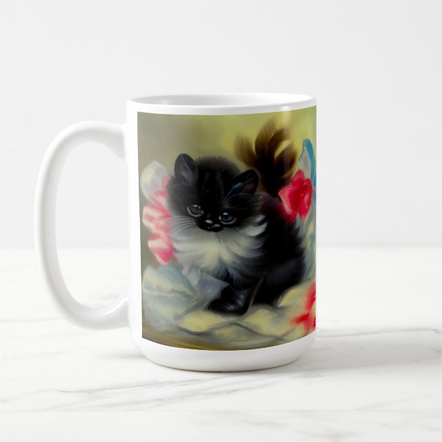 Caneca De Café Pintura em branco e preto (Esquerda)