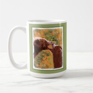 Caneca De Café Pintura em Cubo e Mãe de Urso Grizzly - Arte da V