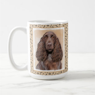 Caneca De Café Pintura em espanhol de campo - Arte de cachorro or