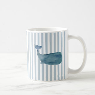 Caneca De Café Pintura em faixa marítima de baleia