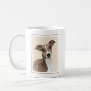Caneca De Café Pintura em Greyhound Italiano - Arte de Cachorro O