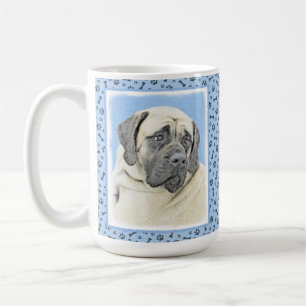 Caneca De Café Pintura em inglês Mastiff (Fawn) - Arte original 