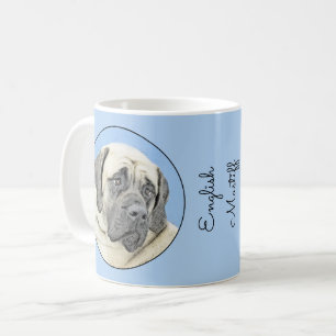 Caneca De Café Pintura em inglês Mastiff (Fawn) - Arte original