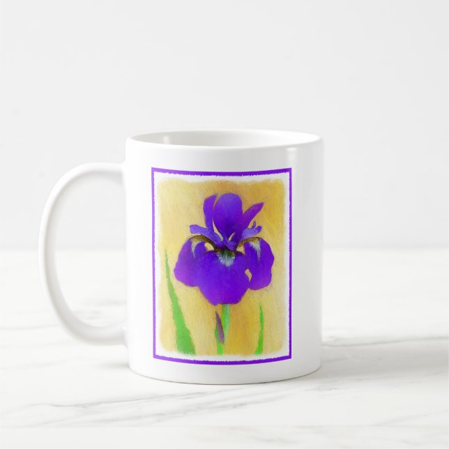 Caneca De Café Pintura em Íris com pérola - Cão original branco A (Esquerda)