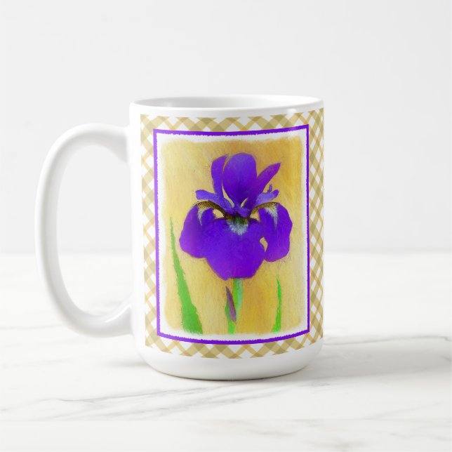 Caneca De Café Pintura em Íris com pérola - Cão original branco A (Esquerda)