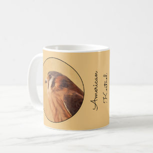 Caneca De Café Pintura em Kestrel Americano - Arte original sobre