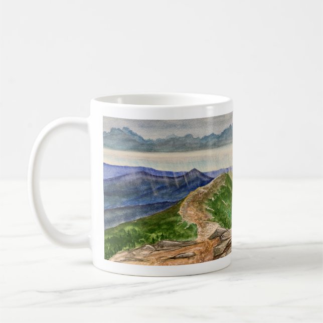 Caneca De Café Pintura em Montanha Branca em Entalhe da Franconia (Esquerda)