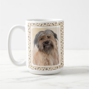Caneca De Café Pintura em Pastor Pirenéus - Arte Cachorro Origina