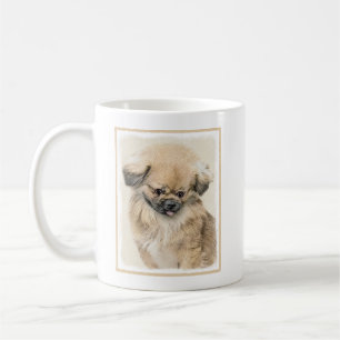 Caneca De Café Pintura em Pekingese - Arte Cachorra Original